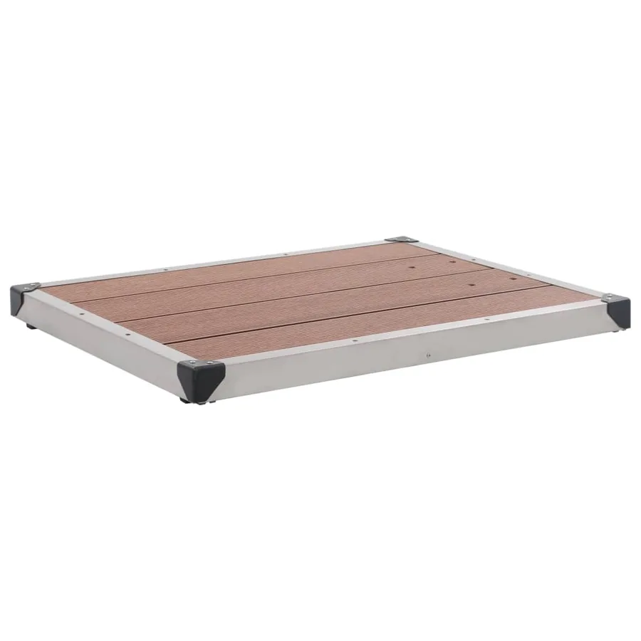 Douche de jardin avec base marron 225 cm Acier inoxydable - 11