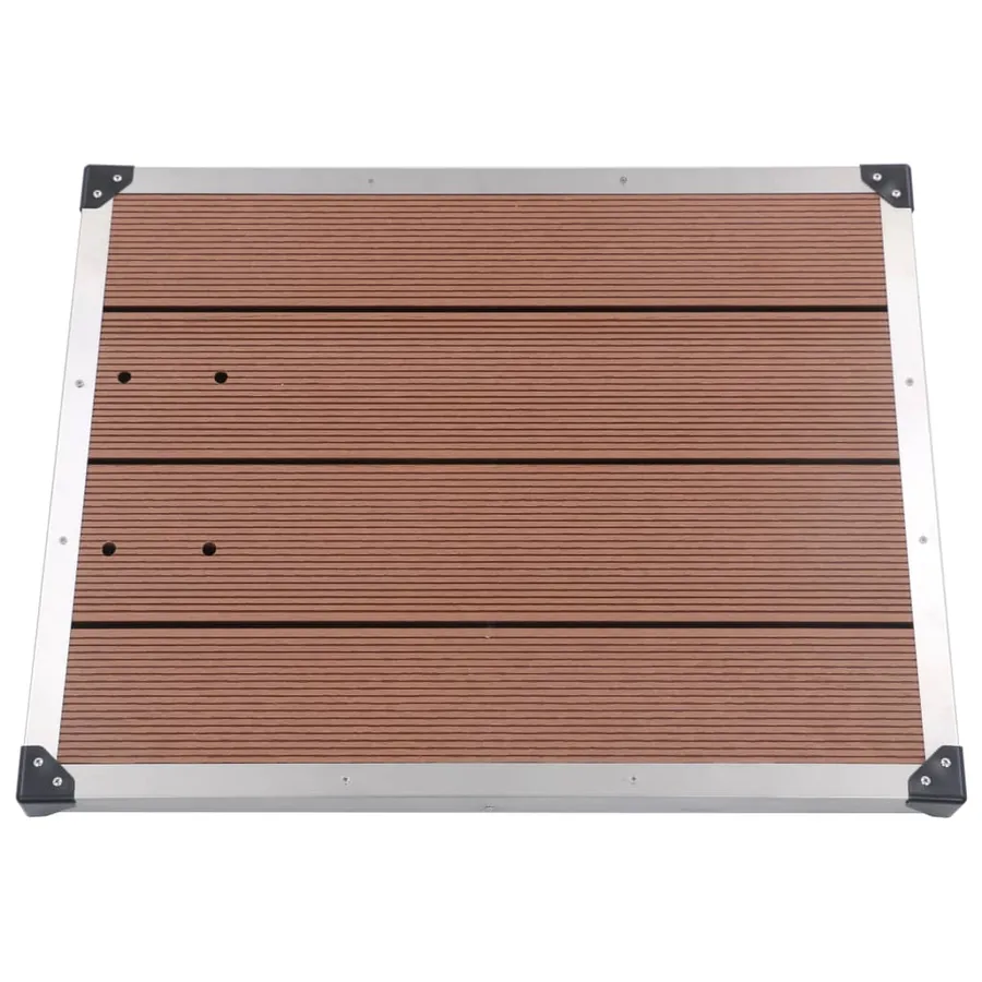Douche de jardin avec base marron 225 cm Acier inoxydable - 12