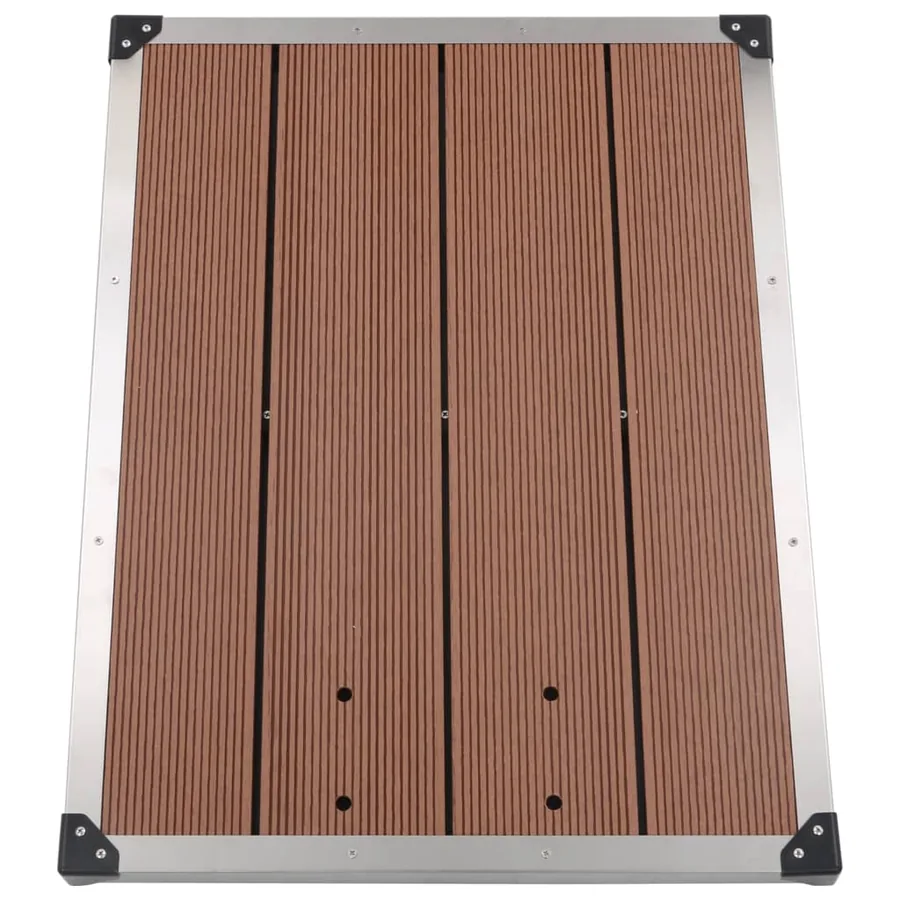 Douche de jardin avec base marron 225 cm Acier inoxydable - 13