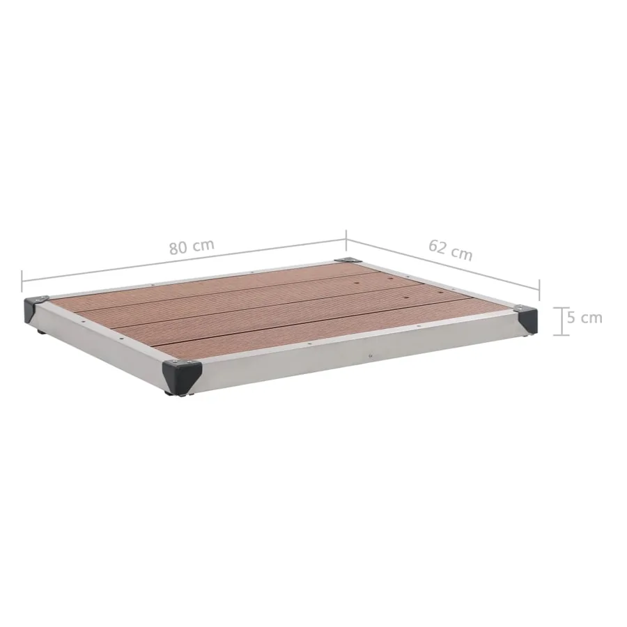 Douche de jardin avec base marron 225 cm Acier inoxydable - 17