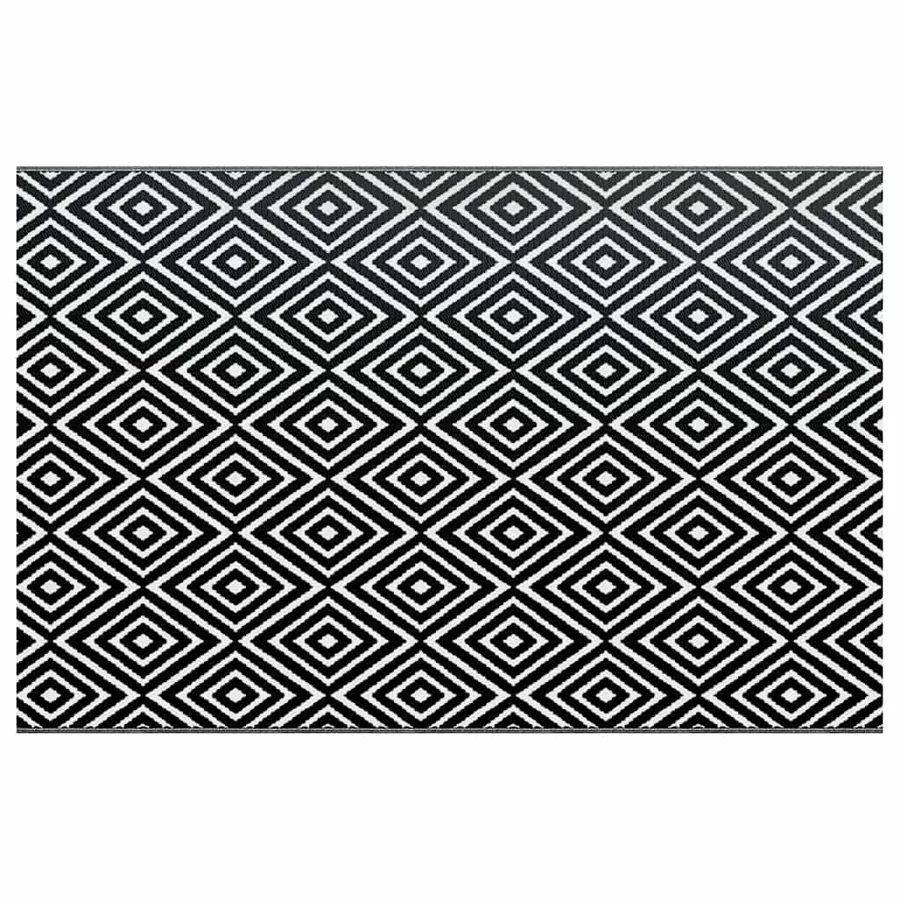 Tapis d'extérieur ARAKIL Blanc et noir 190x290 cm PP - 2