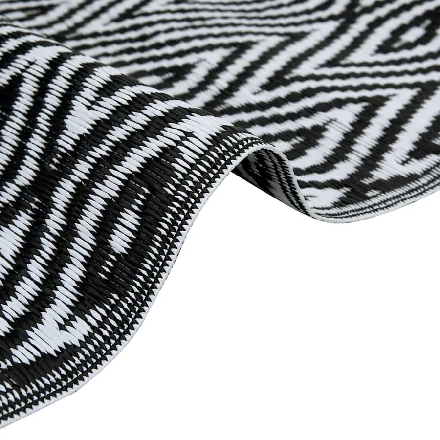 Tapis d'extérieur ARAKIL Blanc et noir 190x290 cm PP - 4