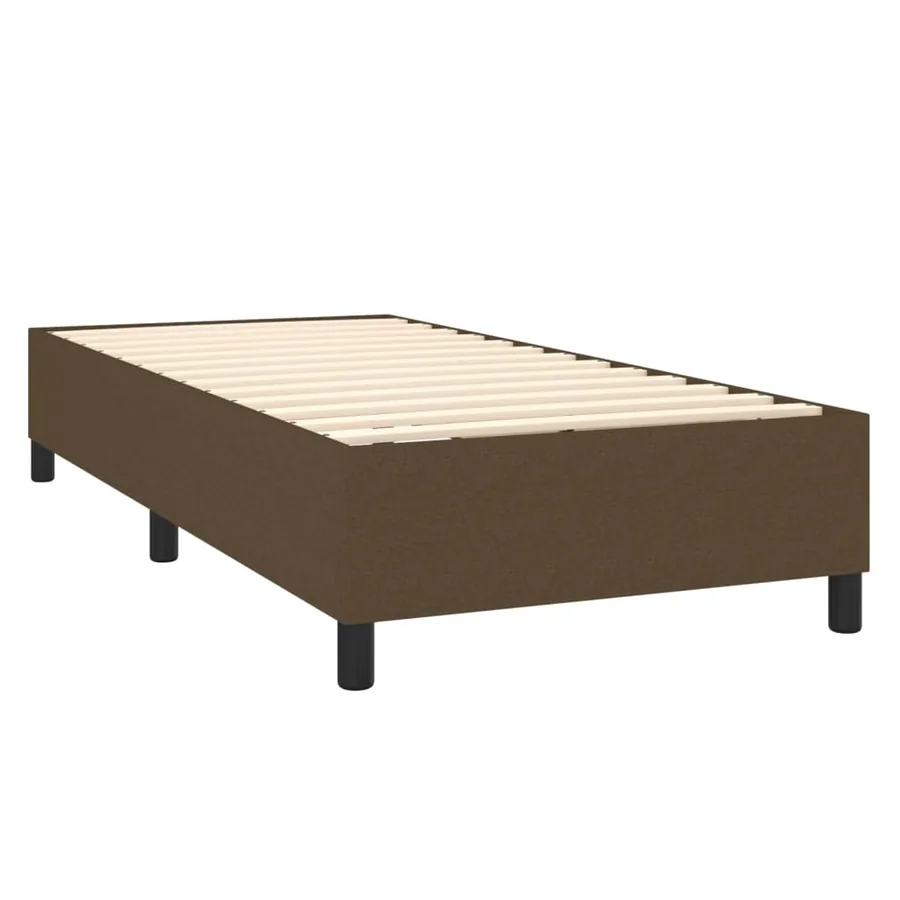 Sommier à lattes de lit et matelas et LED Marron foncé 90x190cm - 5
