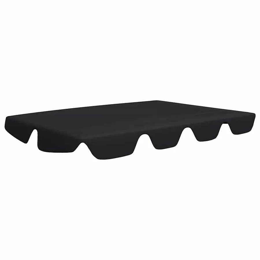 Toit de rechange de balançoire noir 150/130x105/70 cm - 2