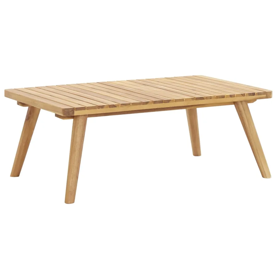 Salon de jardin 4 pcs avec coussins Bois d'acacia solide - 4