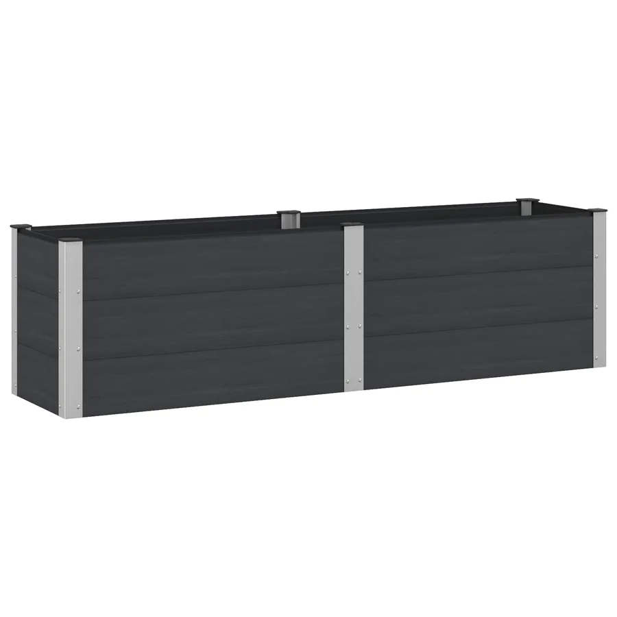 Jardinière surélevée Noir 200 x 50 x 54 cm - 2