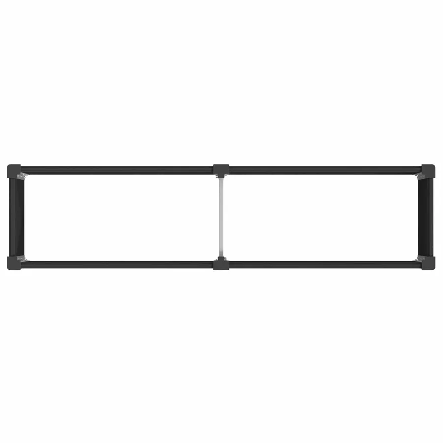 Jardinière surélevée Noir 200 x 50 x 54 cm - 5