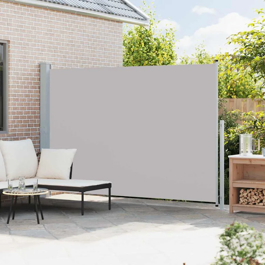 Auvent latéral rétractable de patio 200x300 cm Gris - 3