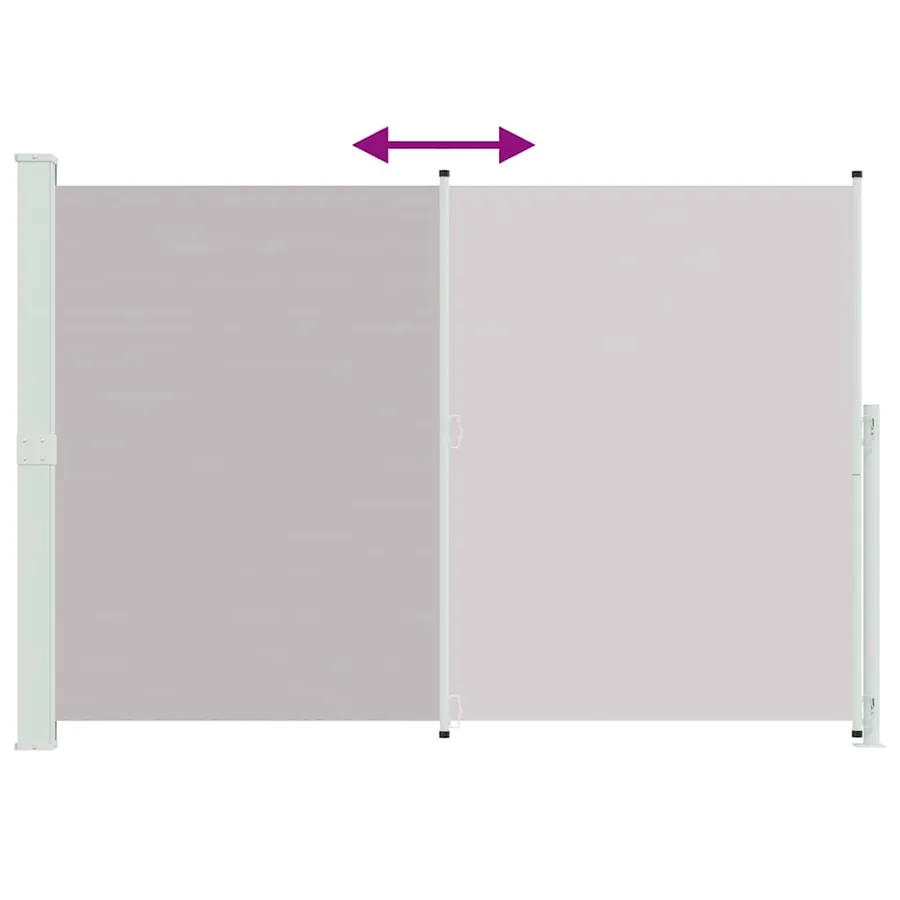 Auvent latéral rétractable de patio 200x300 cm Gris - 7
