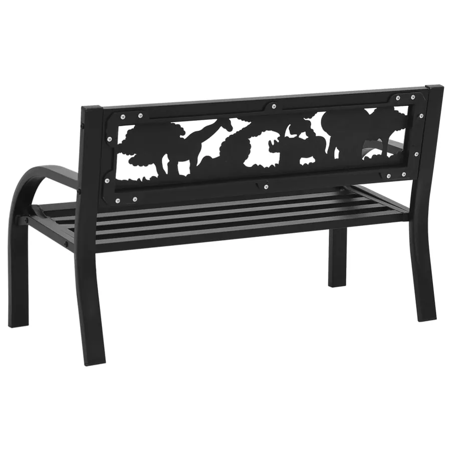 Banc de jardin pour enfants 86 cm acier - 4