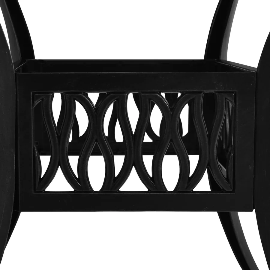 Table de jardin Noir 90x90x73 cm Aluminium coulé - 4