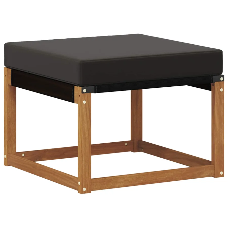 Ensemble de canapés d'extérieur 4 pcs Naturel et noir - 5