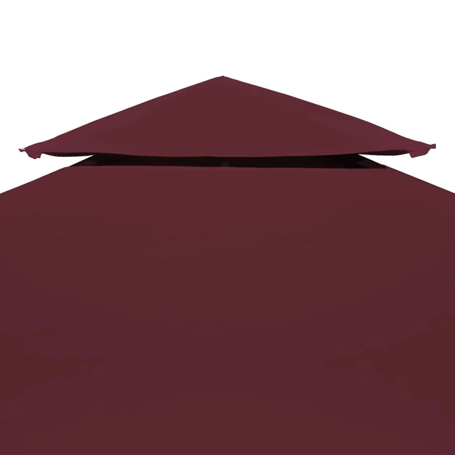 Toile supérieure double de belvédère 310 g/m² 3x3 m Bordeaux - 3