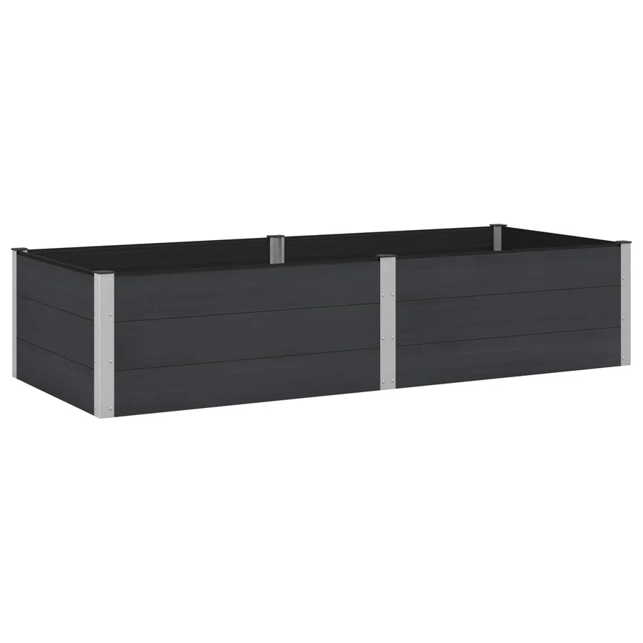 Jardinière surélevée Noir 250 x 100 x 54 cm - 2