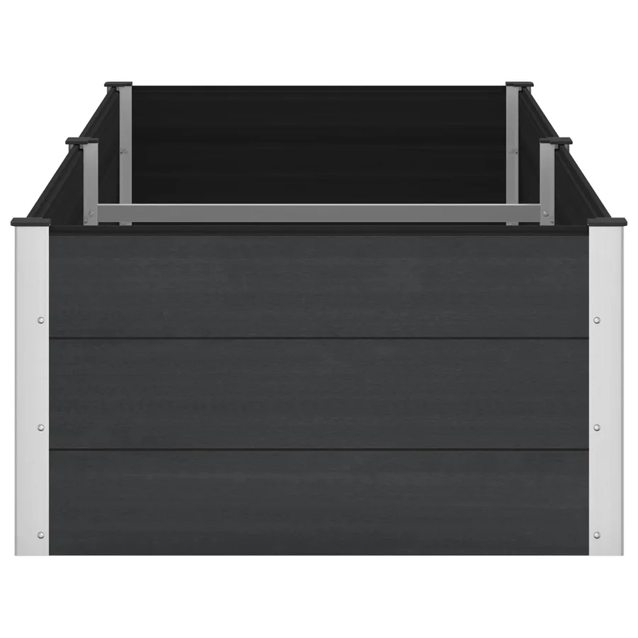 Jardinière surélevée Noir 250 x 100 x 54 cm - 4