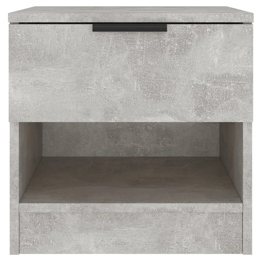 Tables de chevet 2 pcs Gris béton Bois d'ingénierie - 4