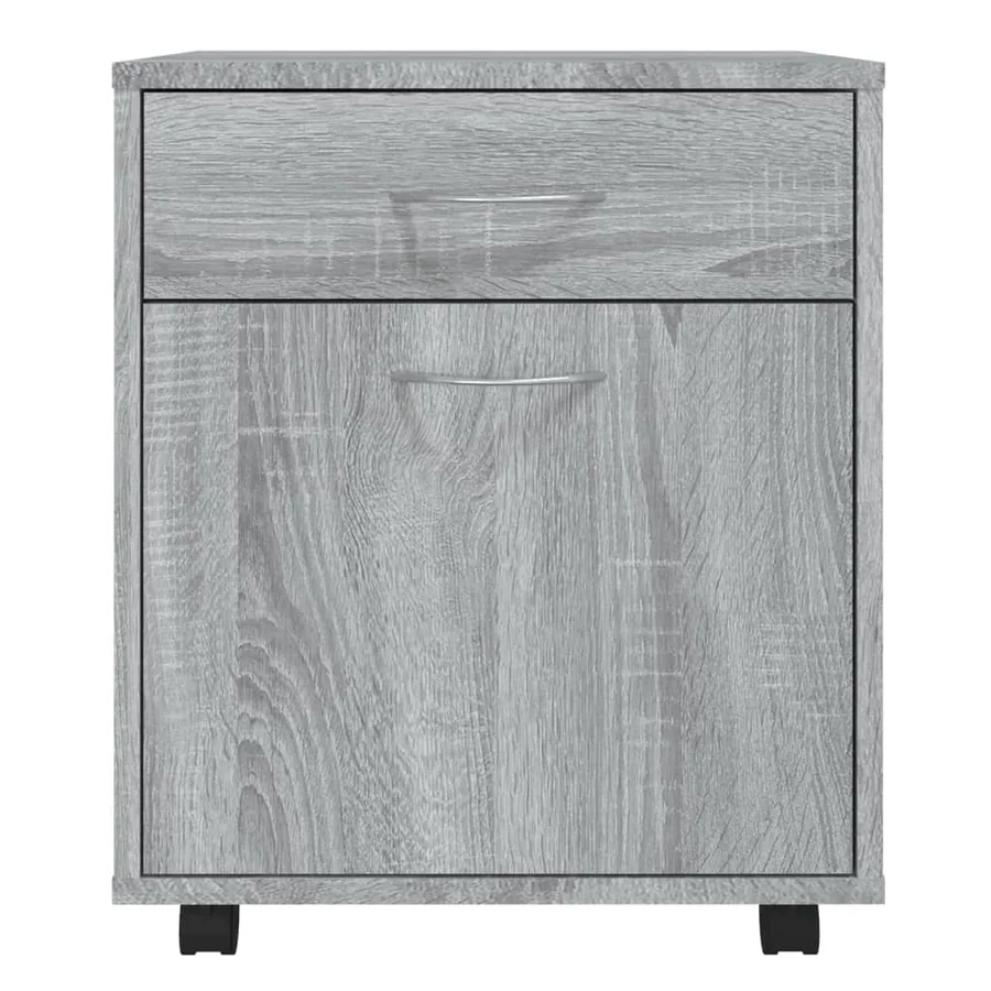 Armoire roulante Sonoma gris 45x38x54 cm Bois d'ingénierie - 5