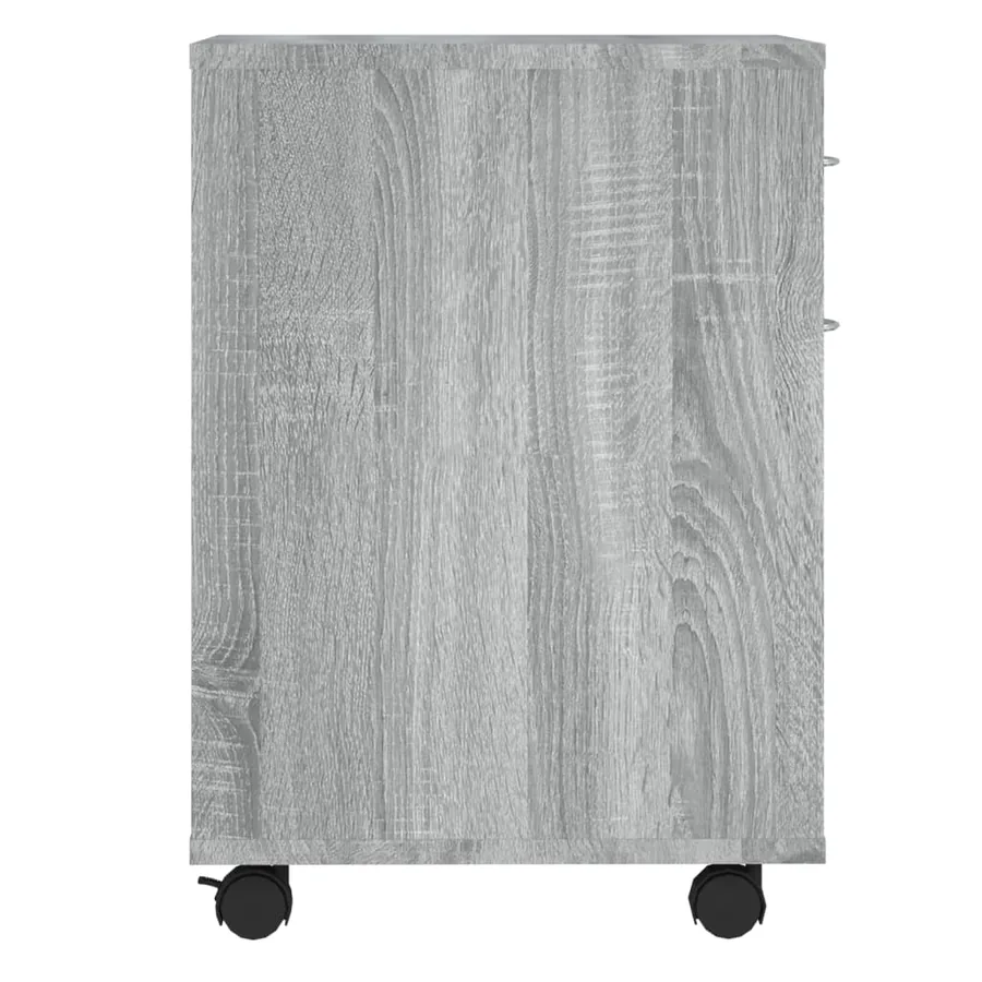 Armoire roulante Sonoma gris 45x38x54 cm Bois d'ingénierie - 7