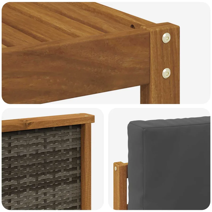 Ensemble de canapé d'angle 6 pcs Naturel et Anthracite - 6