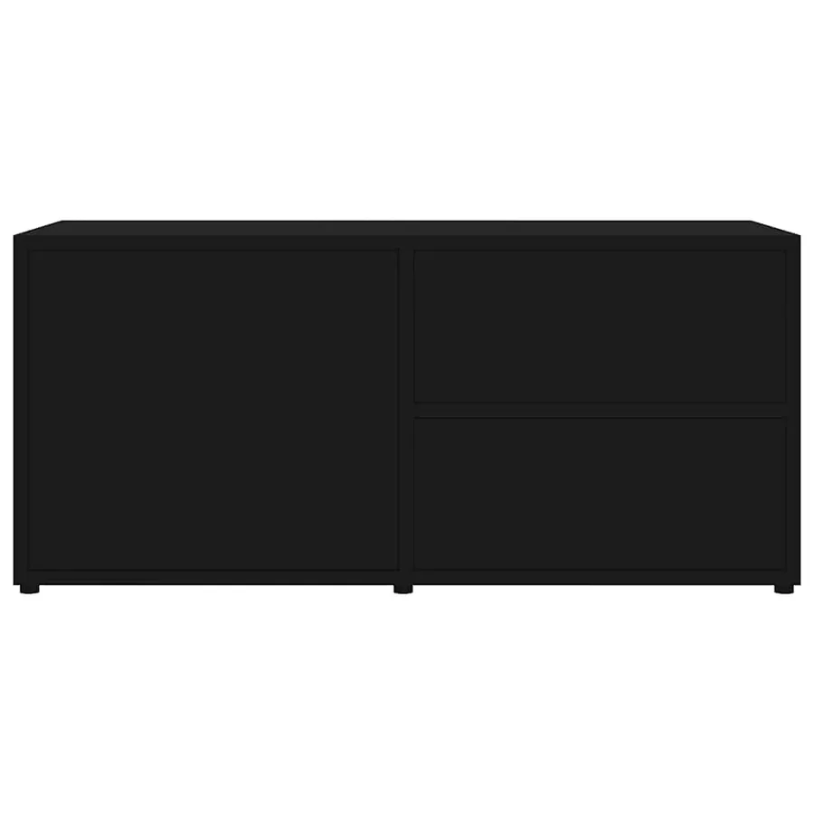 Meuble TV Noir 80x34x36 cm Bois d'ingénierie - 7