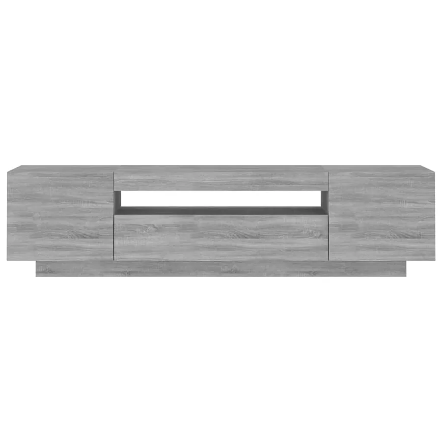 Meuble TV avec lumières LED Sonoma gris 160x35x40 cm - 8