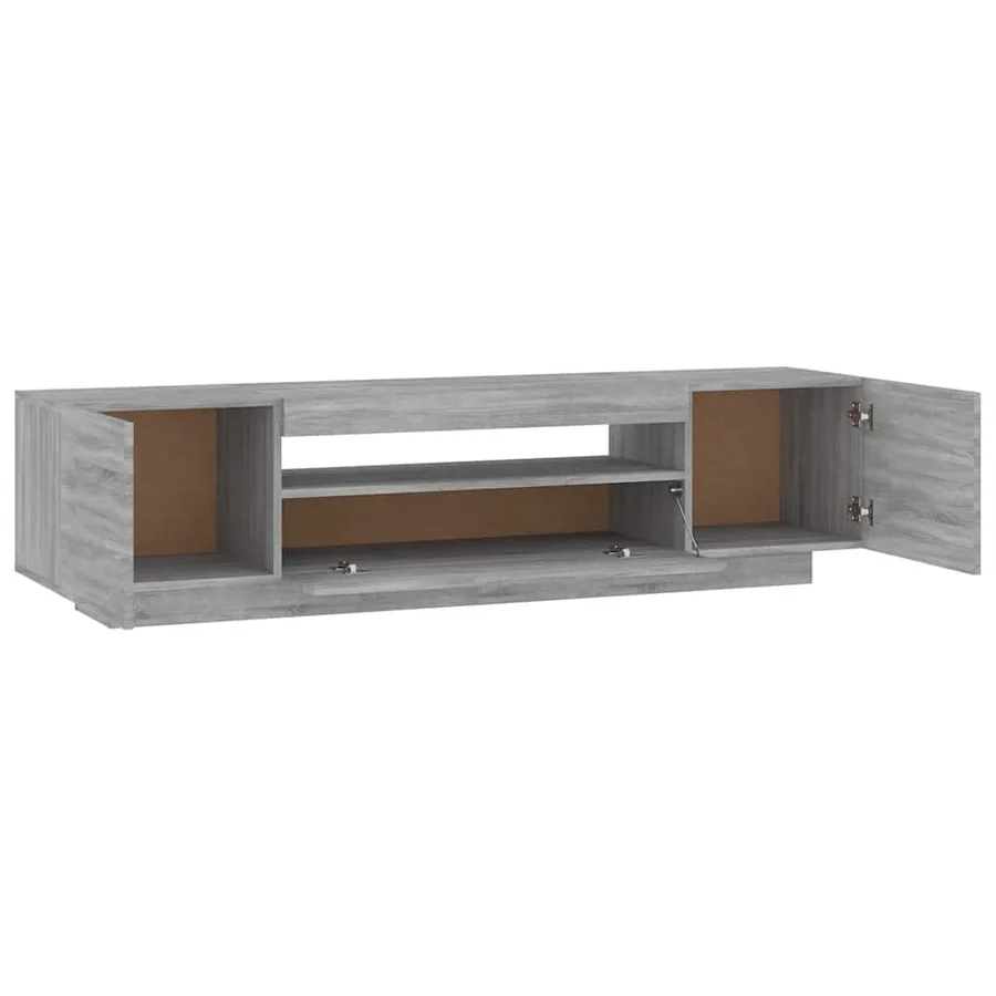 Meuble TV avec lumières LED Sonoma gris 160x35x40 cm - 9