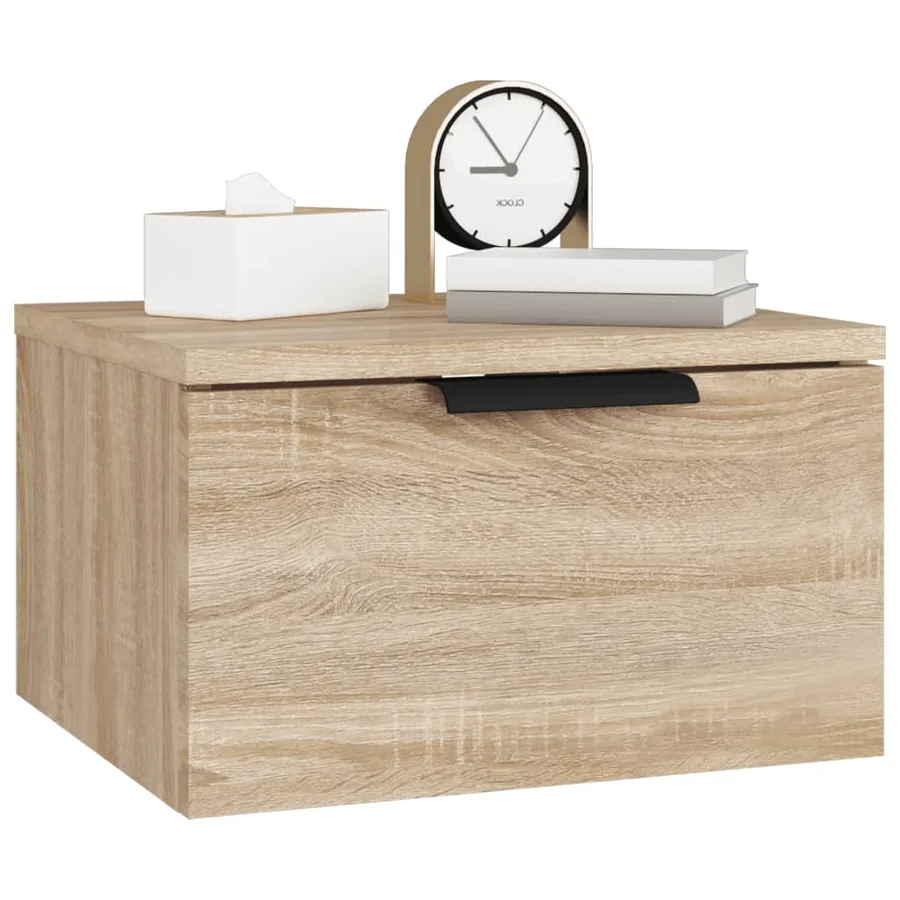 Tables de chevet murales 2 pcs Chêne sonoma 34x30x20 cm - 10