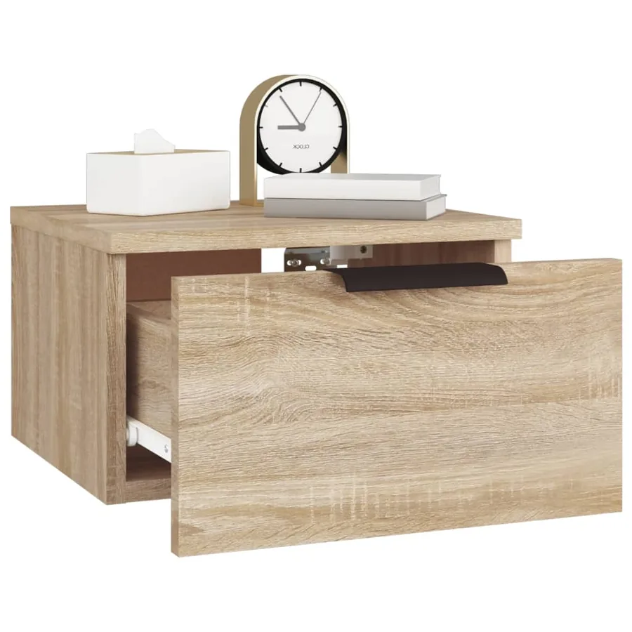 Tables de chevet murales 2 pcs Chêne sonoma 34x30x20 cm - 11