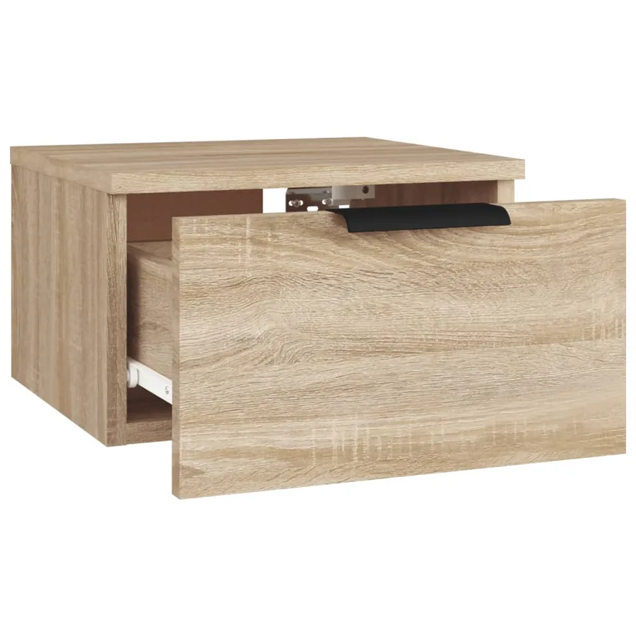 Tables de chevet murales 2 pcs Chêne sonoma 34x30x20 cm - 7