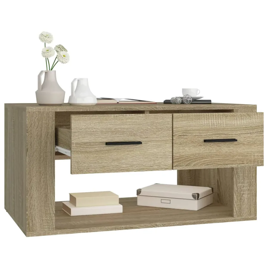 Table basse Chêne sonoma 80x50x40 cm Bois d'ingénierie - 5