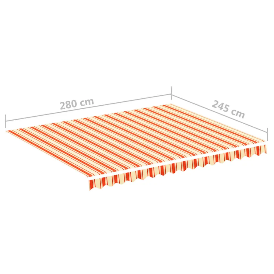 Tissu de remplacement pour auvent jaune et orange 3x2,5 m polyester - 6