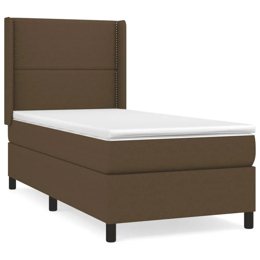 Sommier à lattes de lit avec matelas Marron foncé 90x190 cm - 2