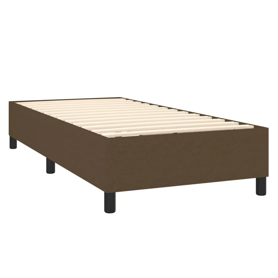 Sommier à lattes de lit avec matelas Marron foncé 90x190 cm - 4