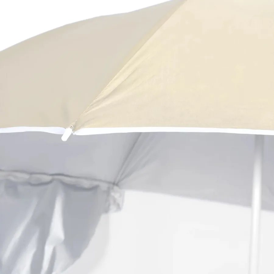 Parasol de plage avec parois latérales sable 215 cm - 5
