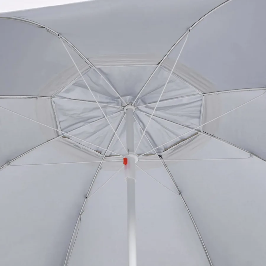 Parasol de plage avec parois latérales sable 215 cm - 6