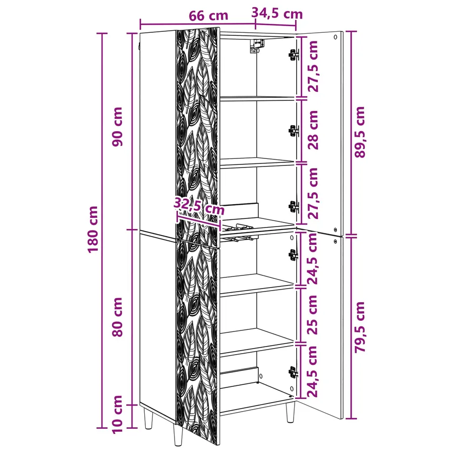 Ensemble de Meubles 2 pc Chêne artisanal Bois d'ingénierie - 10