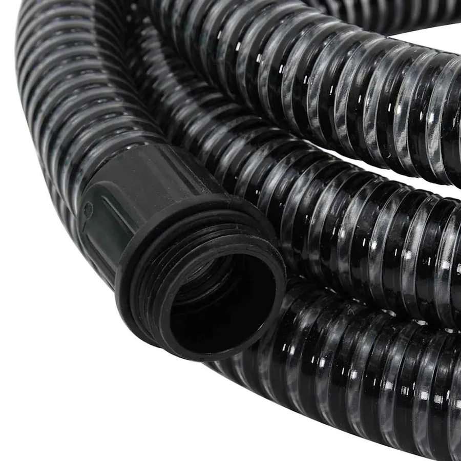 Tuyau d'aspiration avec raccords en laiton noir 1,1" 15 m PVC - 4