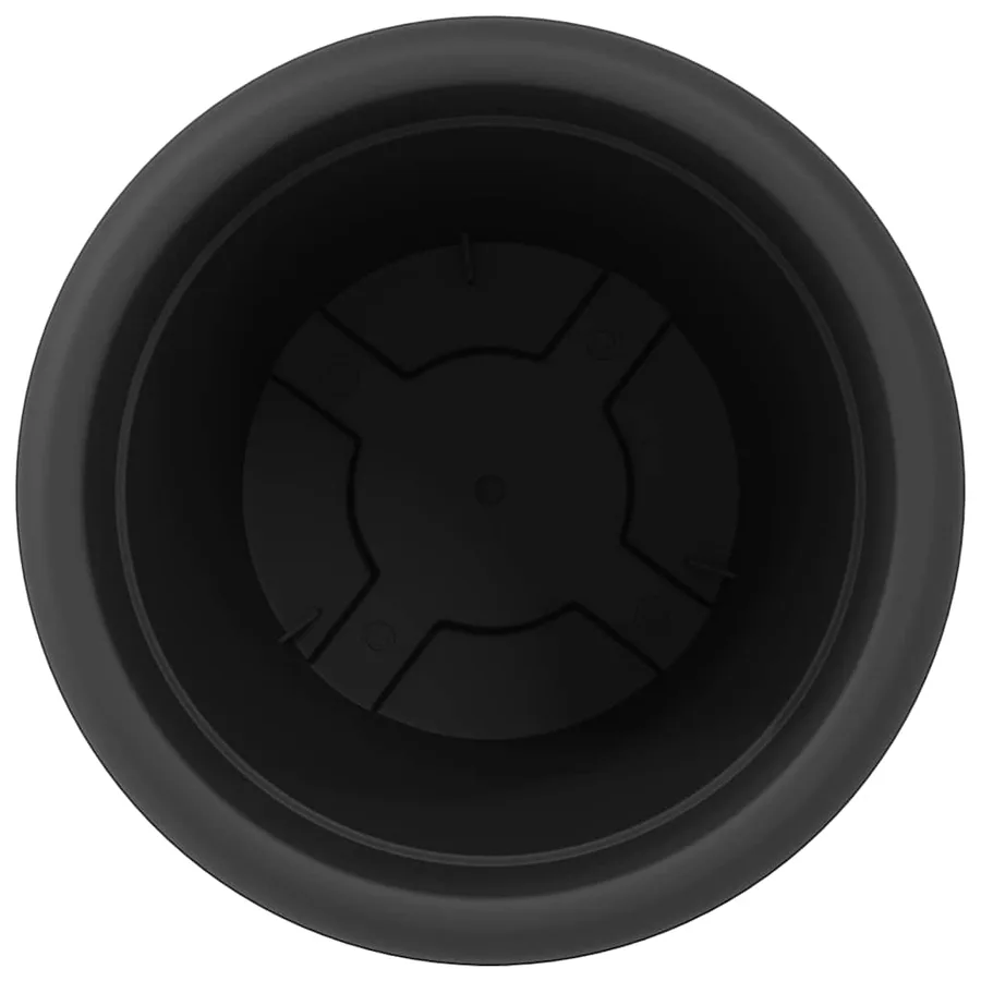 Pot à fleurs rond 6 pcs Noir Ø 34 x 28 cm Plastique - 6