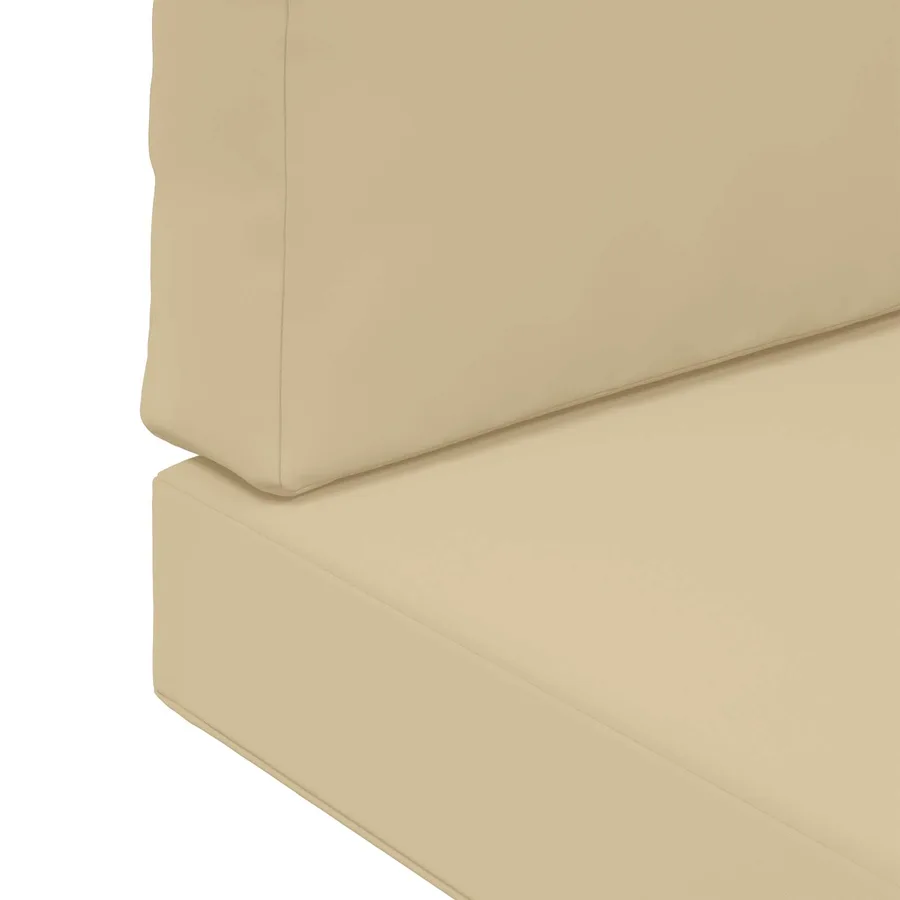 Coussin de canapé d'extérieur 3 pcs Beige Polyester - 9