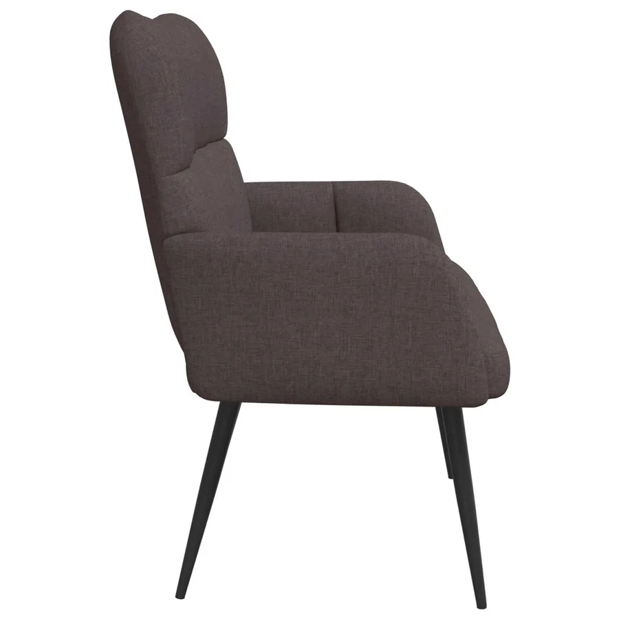Sofa 2 places Marron foncé 115 x 61 x 87 cm Tissu - 5