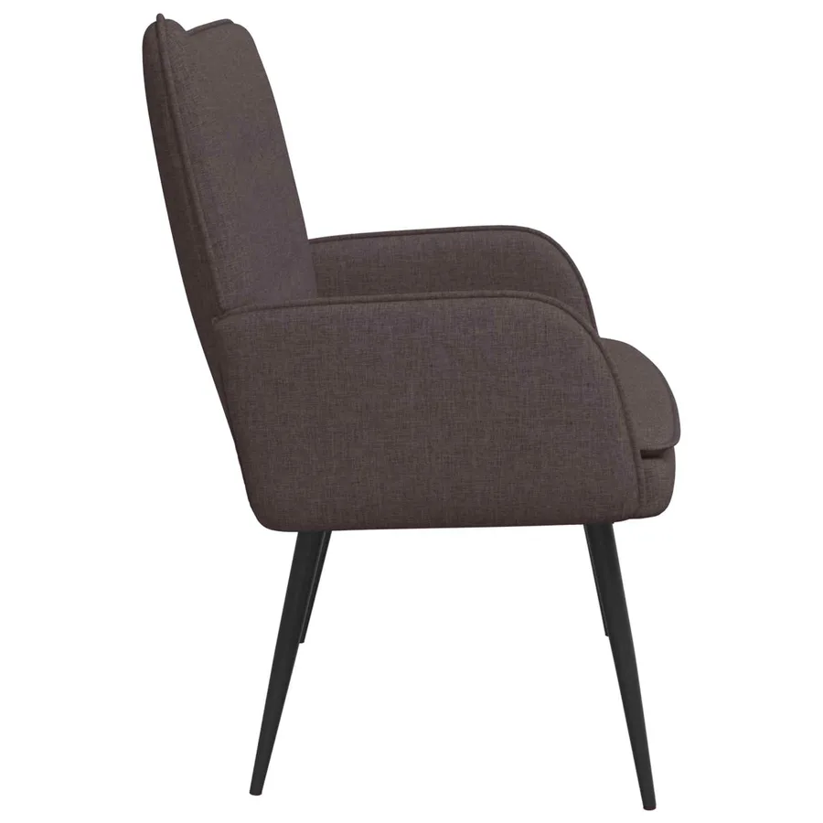 Sofa 2 places Marron foncé 115 x 61 x 87 cm Tissu - 5