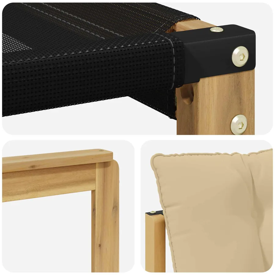 Ensemble de canapés d'extérieur 6 pc Blanc et Beige - 7