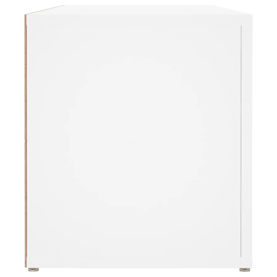 Meuble TV Blanc 100x31,5x35 cm Bois d'ingénierie - 6
