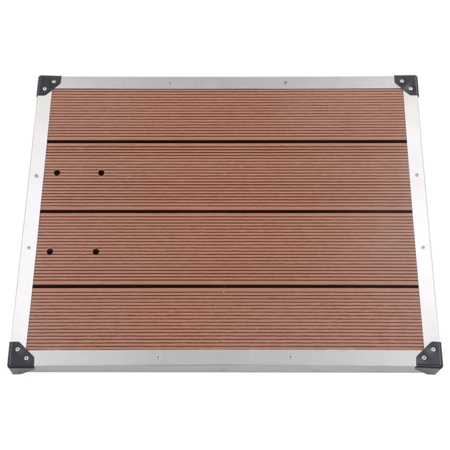 Douche de jardin avec base marron 225 cm Acier inoxydable - 13