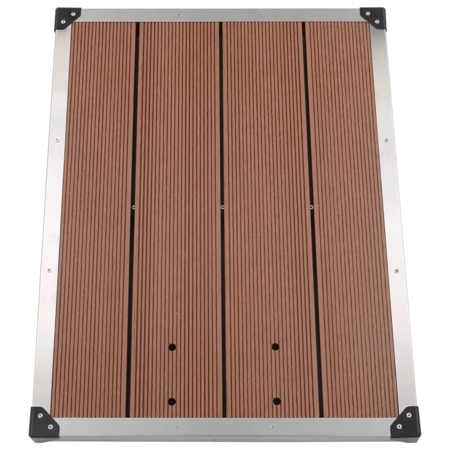 Douche de jardin avec base marron 225 cm Acier inoxydable - 14
