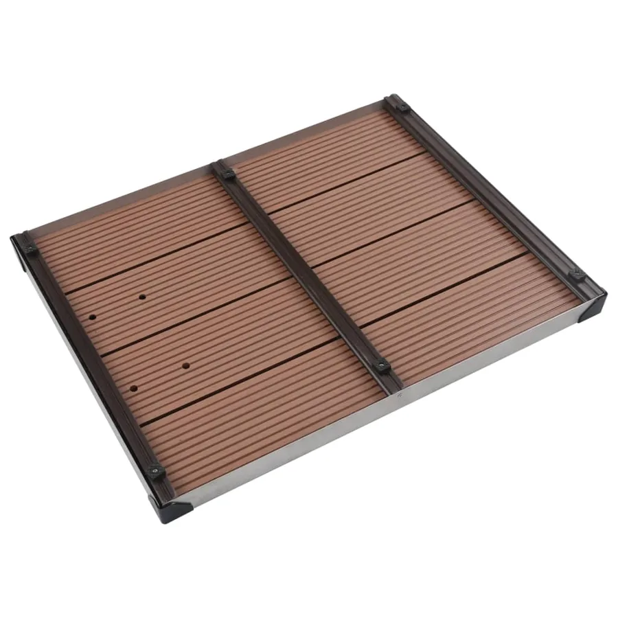 Douche de jardin avec base marron 225 cm Acier inoxydable - 15