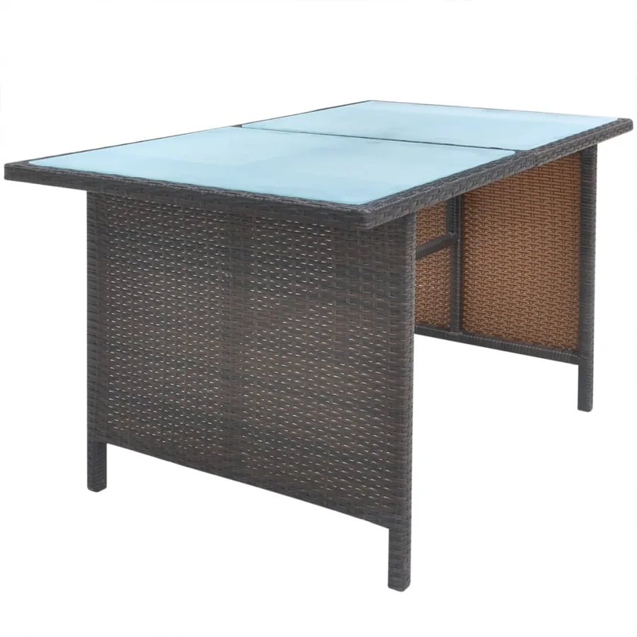 Ensemble à manger d'extérieur avec coussins 6pcs Résine tressée - 5