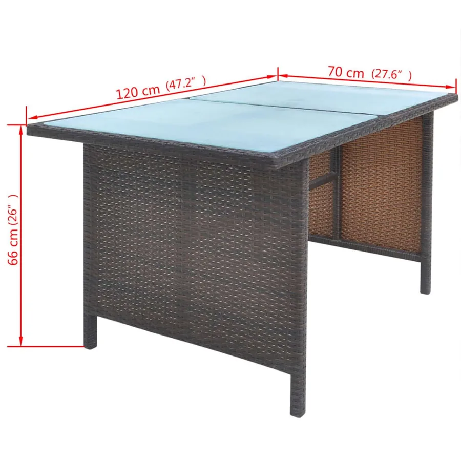 Ensemble à manger d'extérieur avec coussins 6pcs Résine tressée - 9