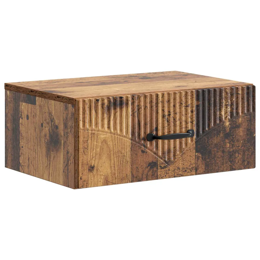Cabinet de chevet mural 2 pcs Bois ancien 49 x 34,5 x 20 cm - 5