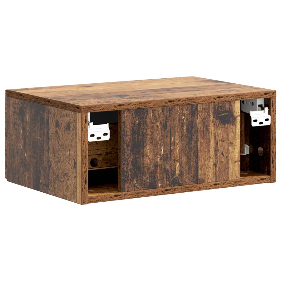 Cabinet de chevet mural 2 pcs Bois ancien 49 x 34,5 x 20 cm - 9